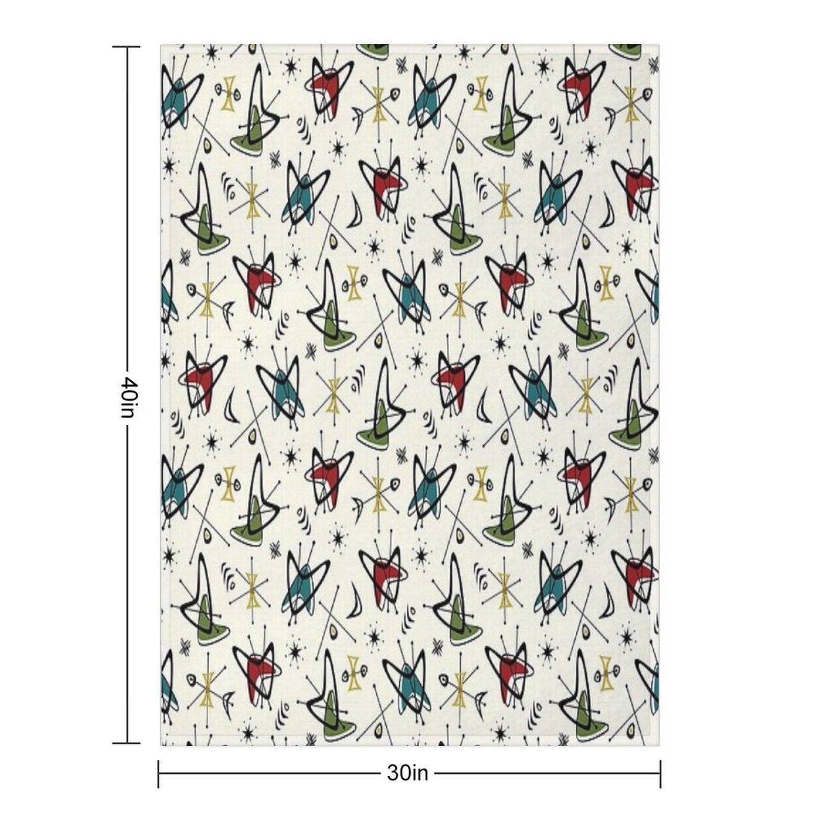Atomic Boomerang Flashback Throw Blanket