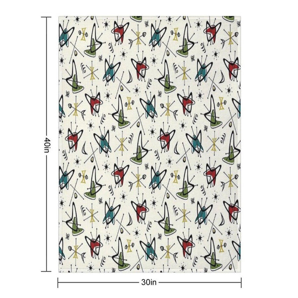 Atomic Boomerang Flashback Throw Blanket