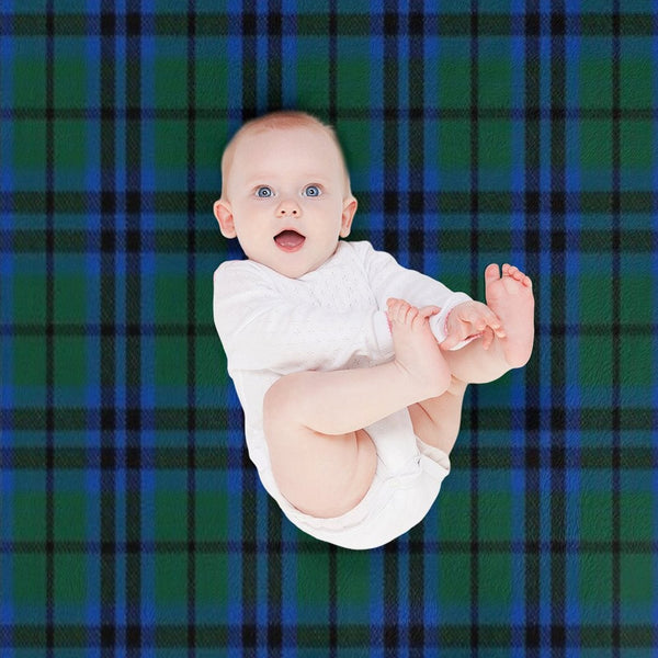 Marshall Clan Tartan (High Res) Wrinkle-free Throw Blanket