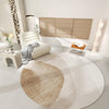 Round Cashmere Look Rug For The Bedroom Home Use