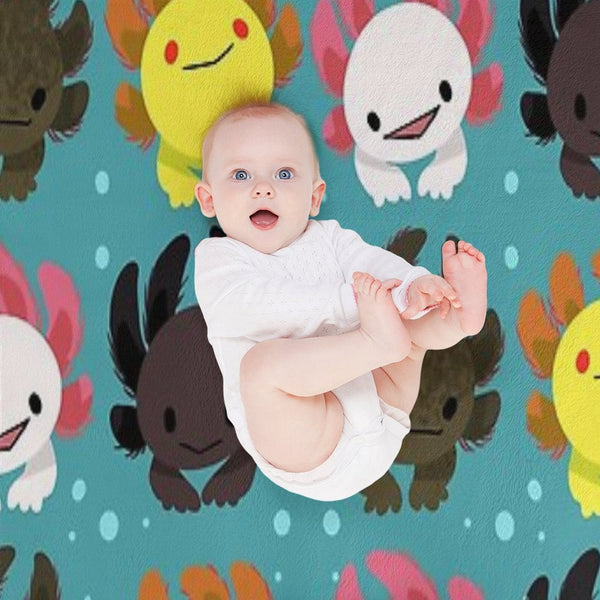 Axolotl Squad Sustainable Throw Blanket