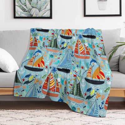 Show Boats Shrink-resistant Throw Blanket