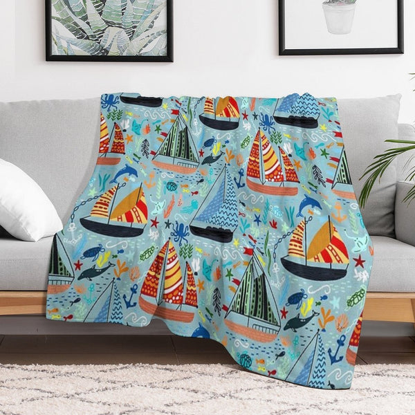 Show Boats Shrink-resistant Throw Blanket