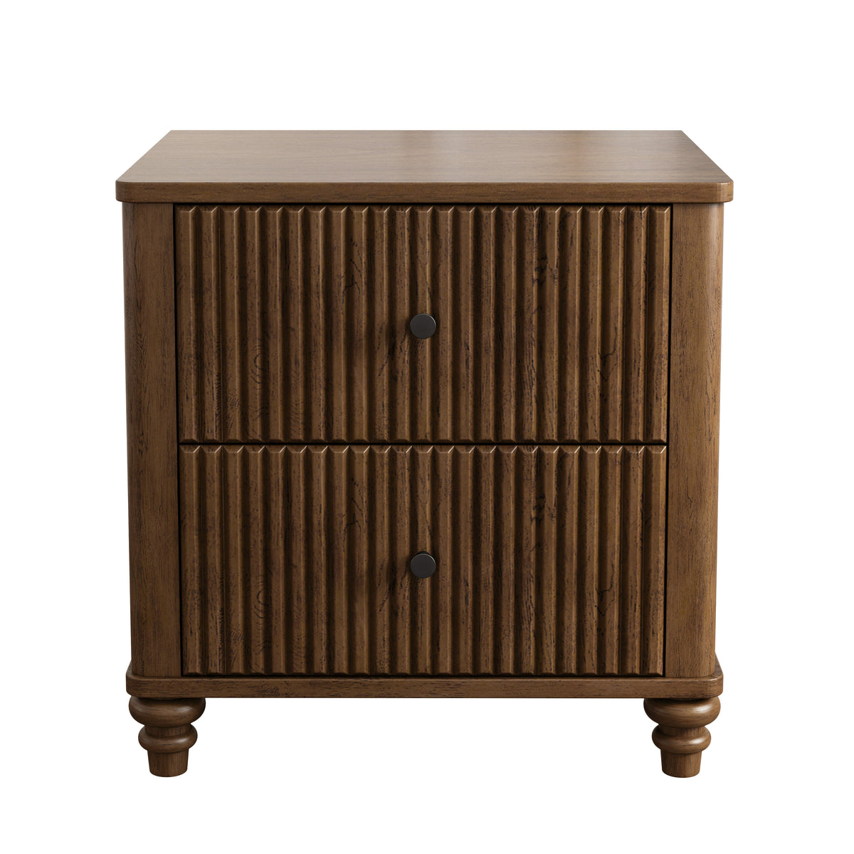 Fluted Nightstand 2-Piece Set