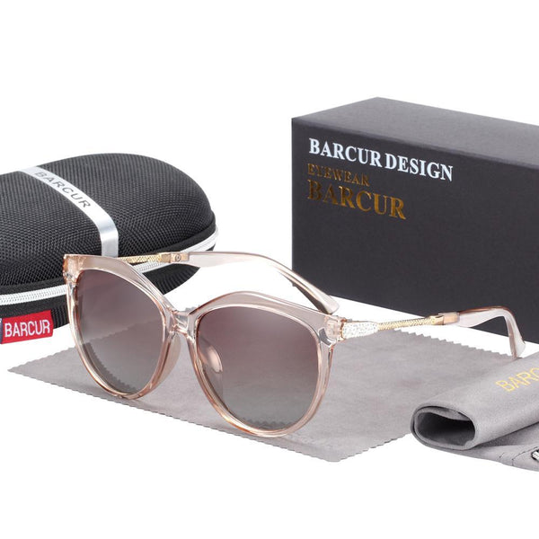 Polarized Cat Eye Sunglasses Women Gradient Round Sun glasses for Women oculos lunette de soleil femme