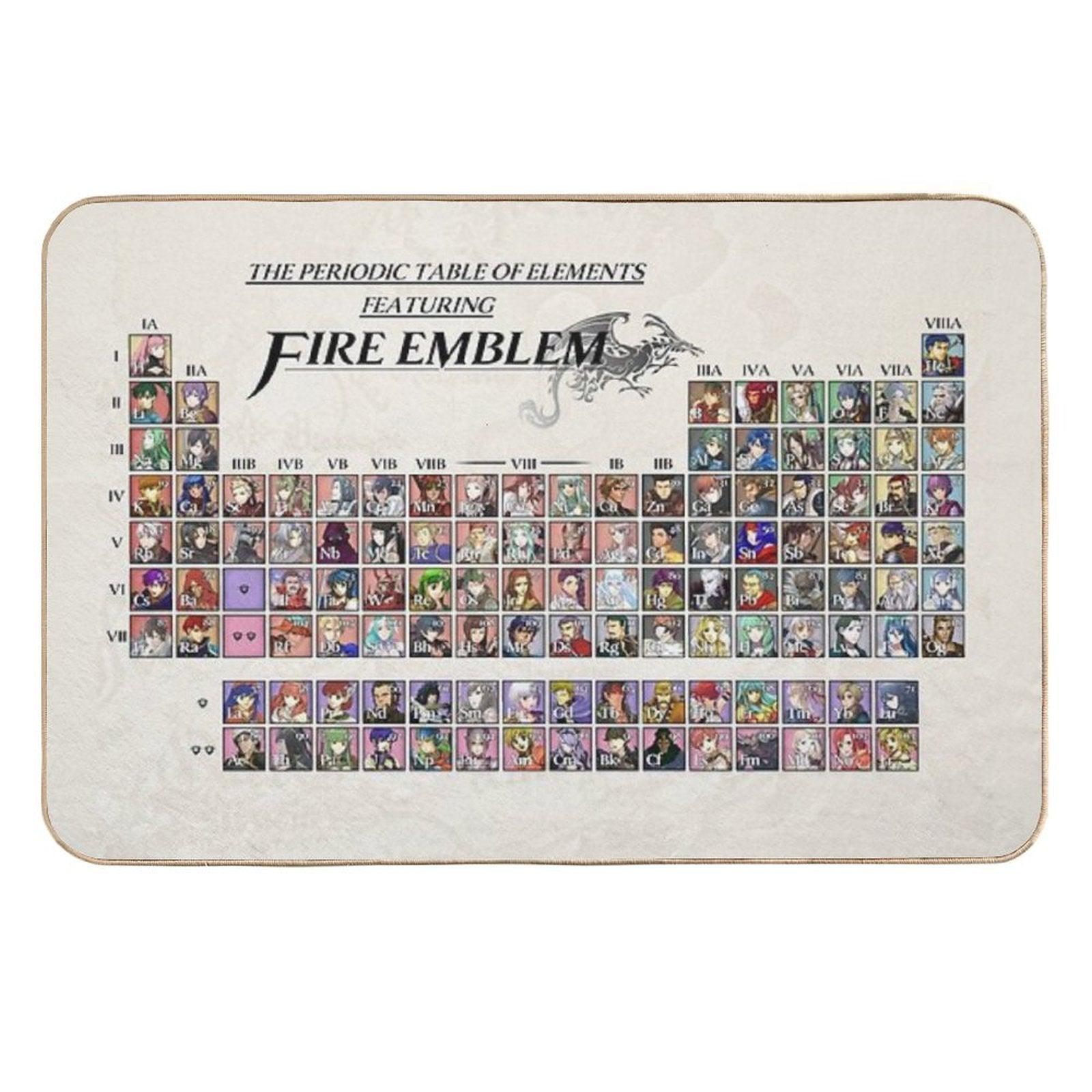 Periodic Table Fire Emblem  Eco-Friendly Bath Mat