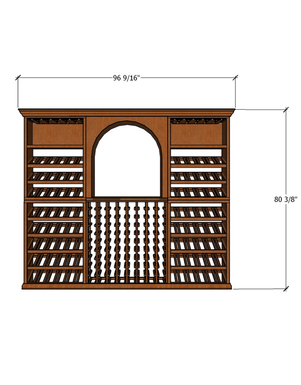 8 Foot Wine Cellar Storage System | 226 Bottle Capacity