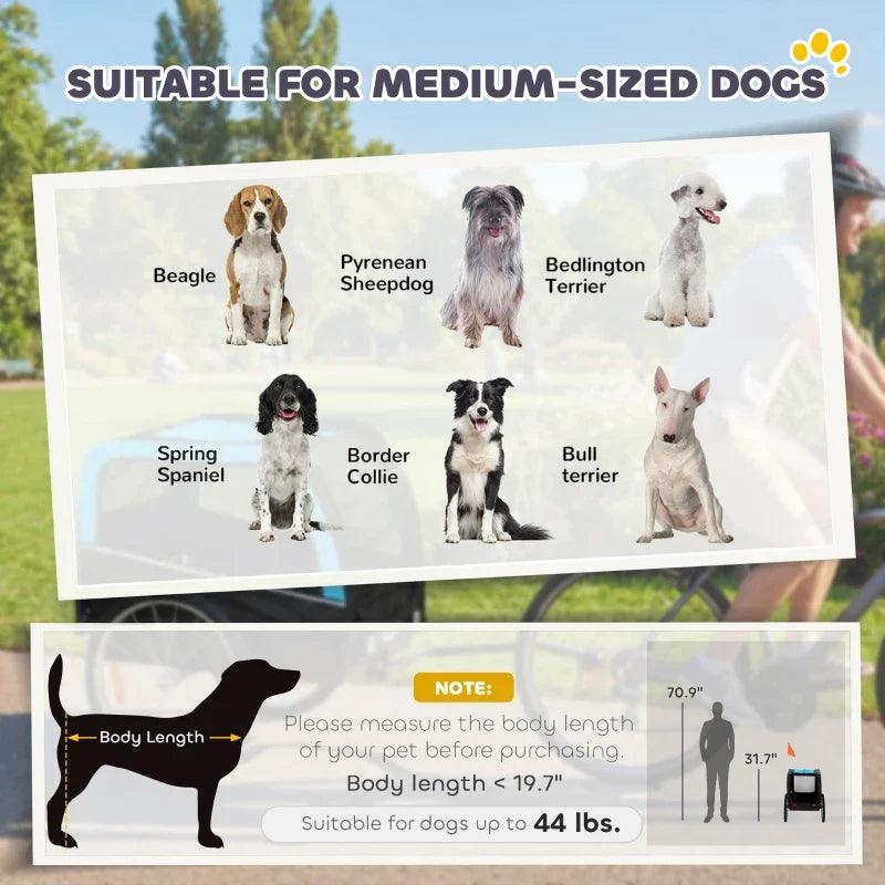 Dog Bike Trailer, Pet Cart Bicycle Carrier with 20