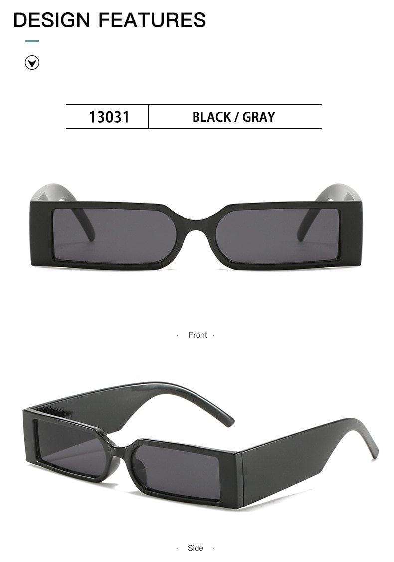 90’s Fashion Narrow Rectangular Vintage Style Sunglasses For Women & Men New Retro Style Sun Glasses For Women New Eyeglasses In Different Shades Eyewear