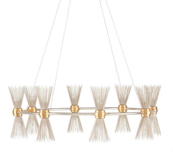 Novatude Gold & Silver Chandelier by Currey & Company - Gifts for You 'n Me