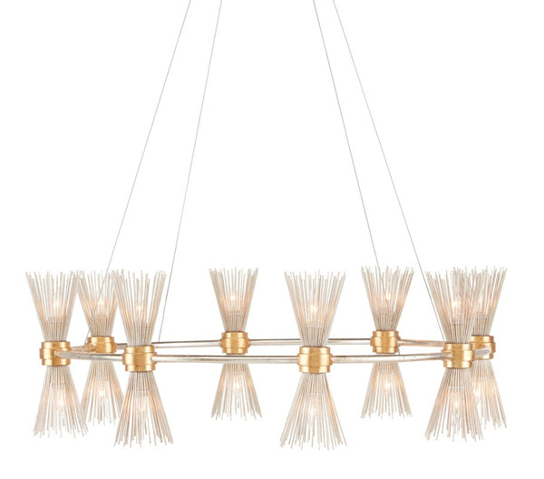 Novatude Gold & Silver Chandelier by Currey & Company - Gifts for You 'n Me