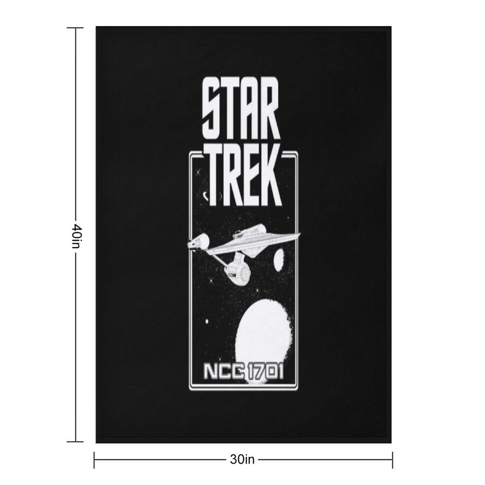 Enterprise NCC 1701 Black And White Throw Blanket