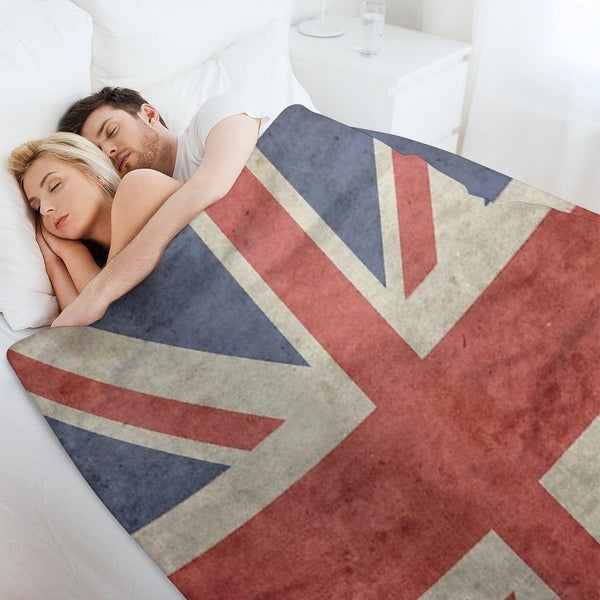 Union Jack Throw Blanket - Warm Winter Blanket with UK Flag Throw Blanket