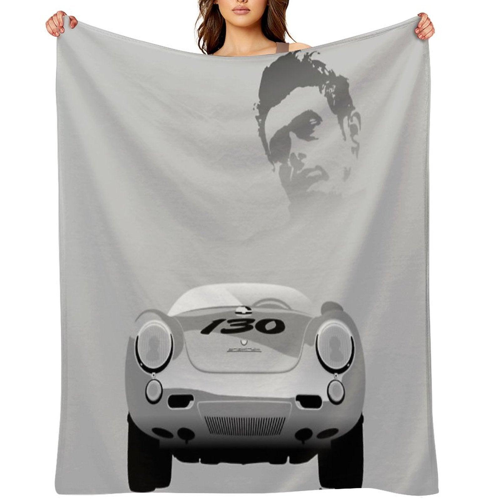 James Dean's Spyder 550 Throw Blanket