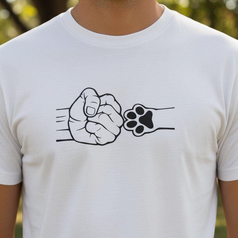 Fist Bump Paw Bump Tee | Cat Lover Graphic Shirt
