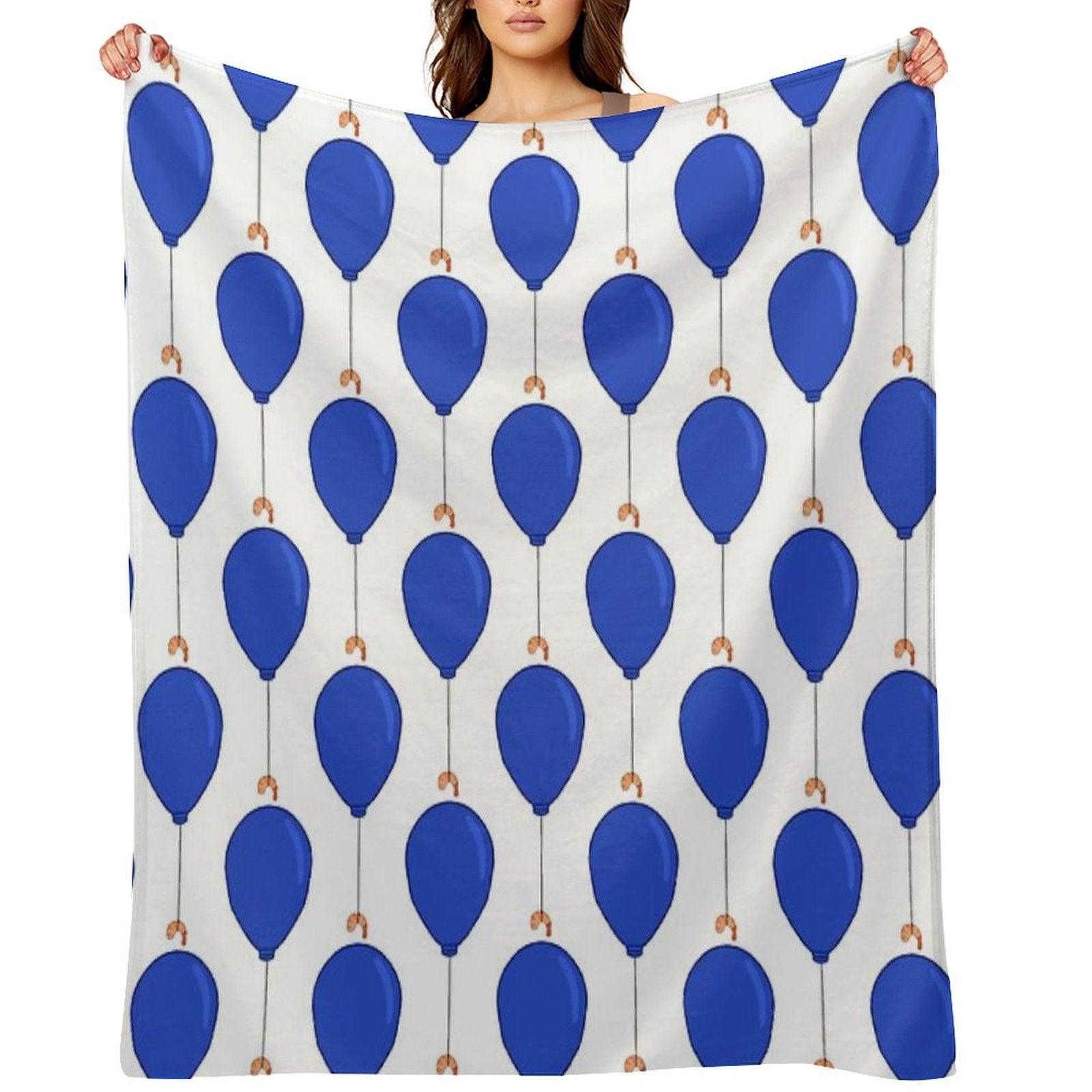Shrimp Balloon Throw Blanket