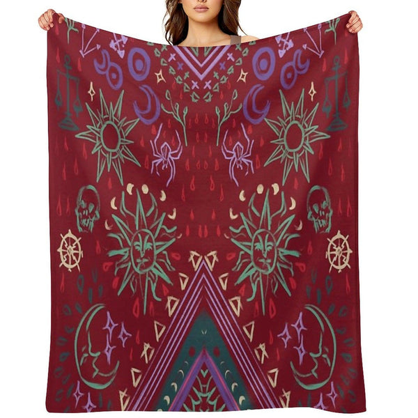 Mollymauk's Coat, Front Panels Throw Blanket