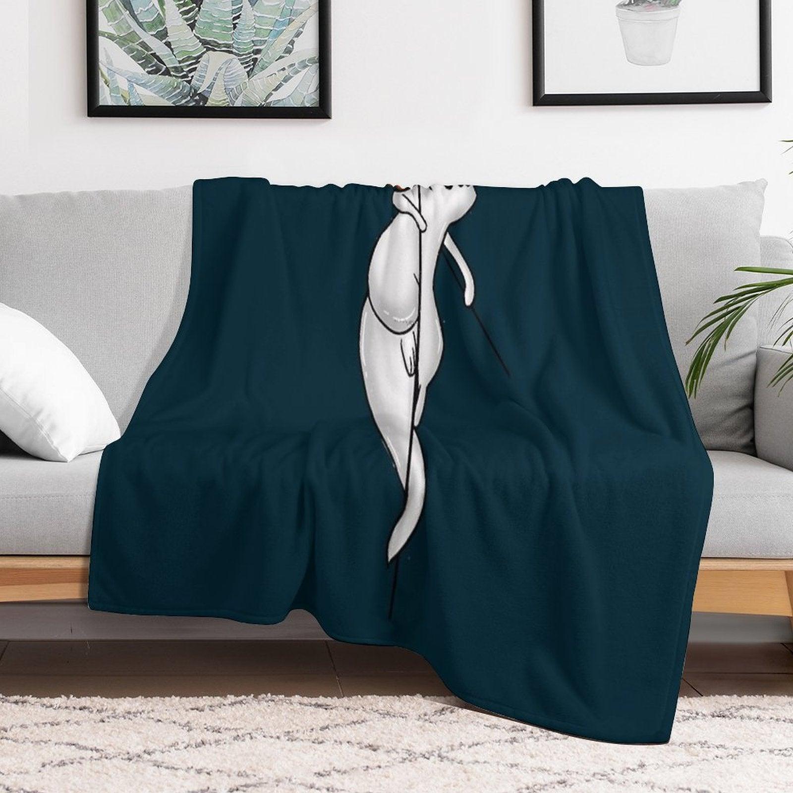 Slug Cat Rainworld Throw Blanket