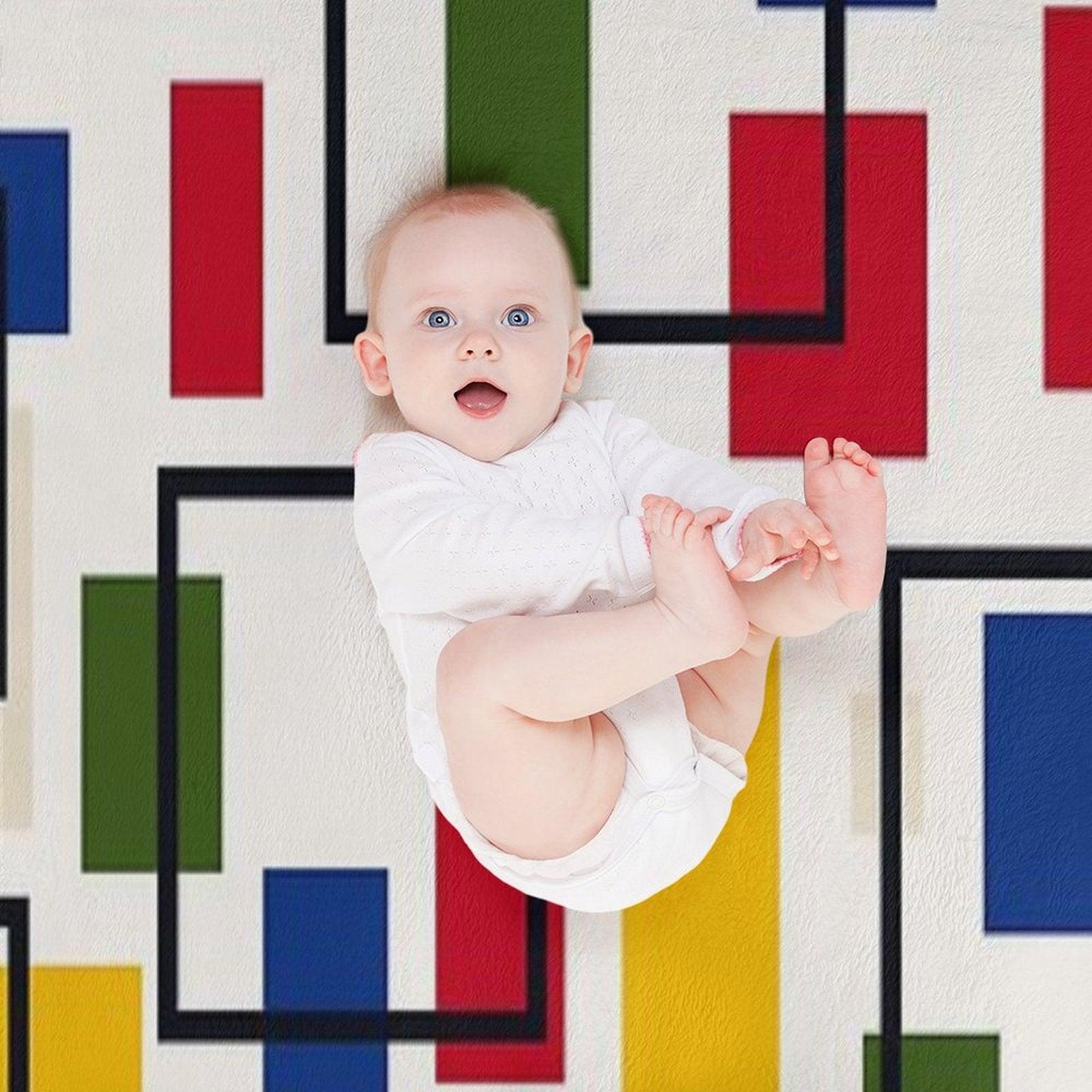 Mondrian Style Throw Blanket