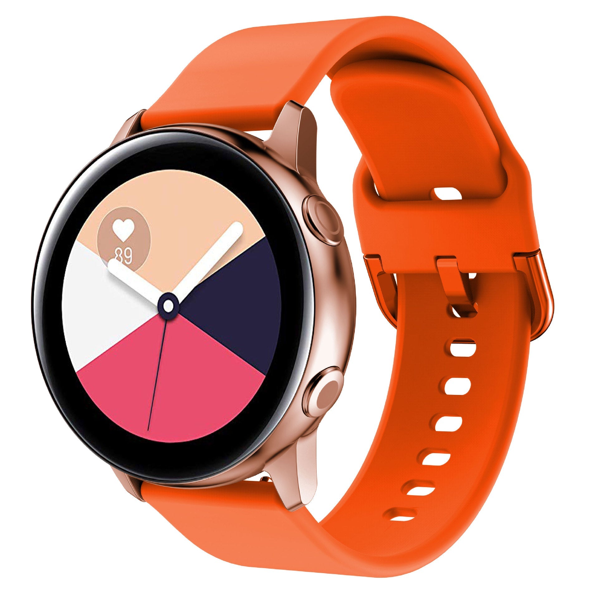 Suitable for Samsung Galaxy Watch Active2 Solid Color Silicone Strap 20/22mm Universal Strap