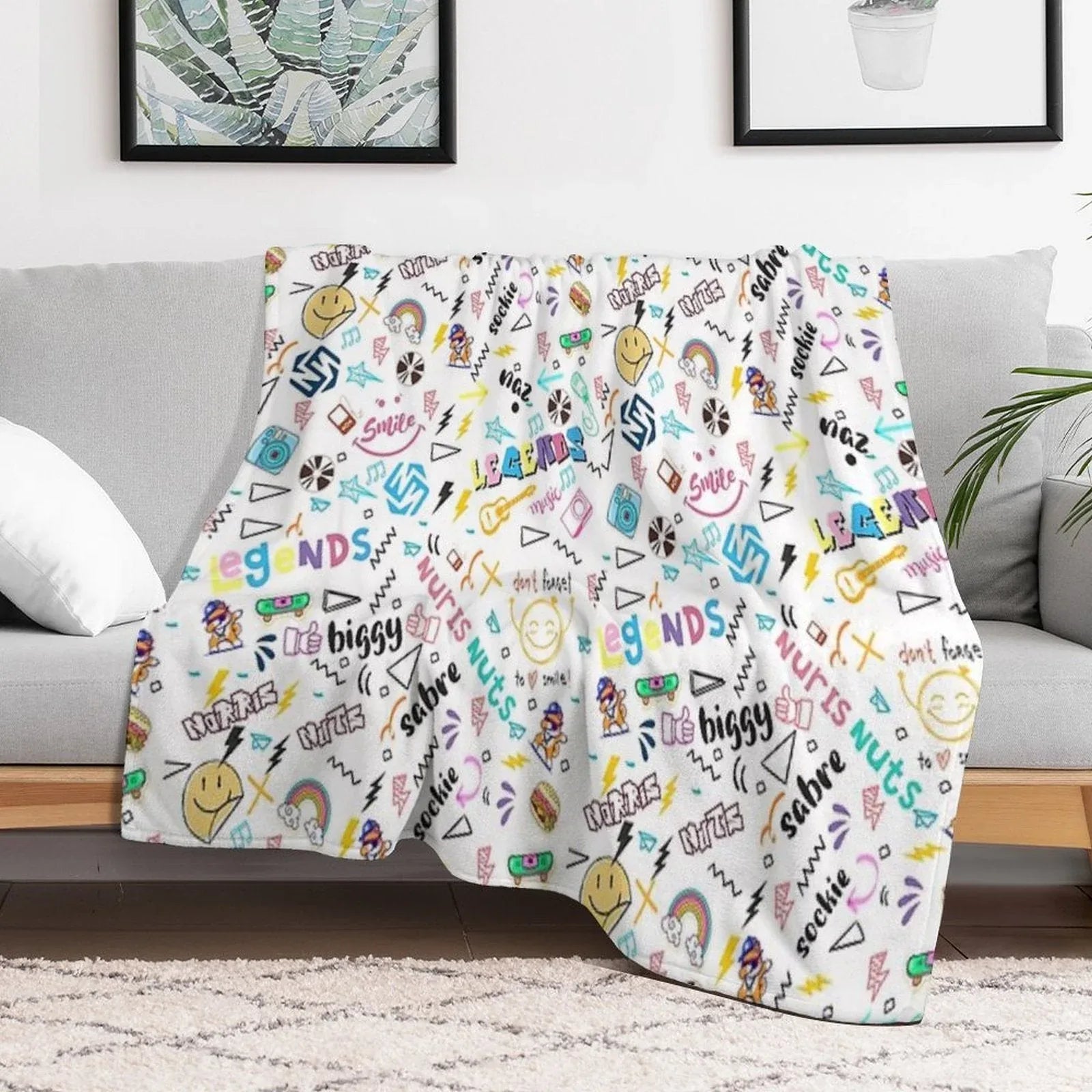 Norris Nuts Seamless Pattern, Norris Nuts Pattern Throw Blanket