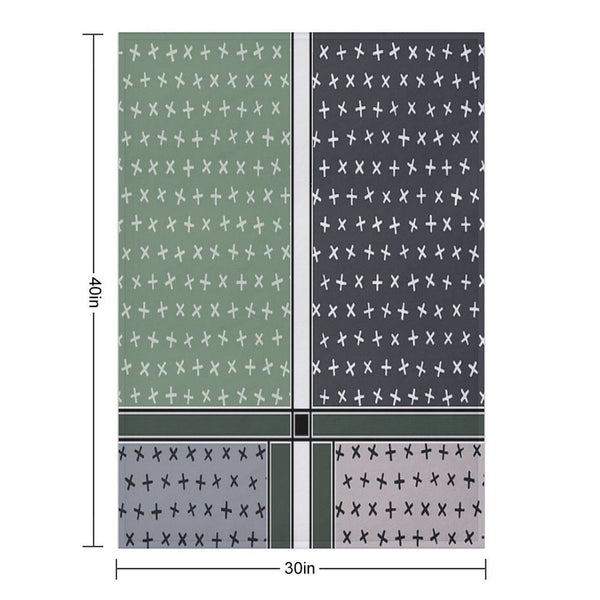 Colourful Geometric Triangles Sustainable Throw Blanket