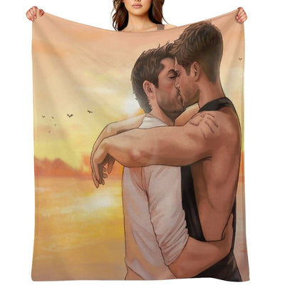 Sunset Kiss 2021 Anti-pilling Throw Blanket