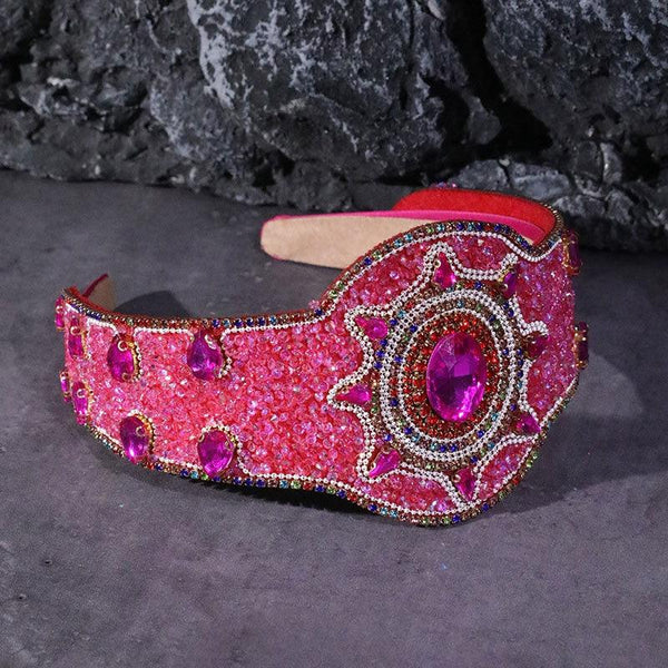 Fashion Baroque Heavy Industries Full Diamond Hair Hoops