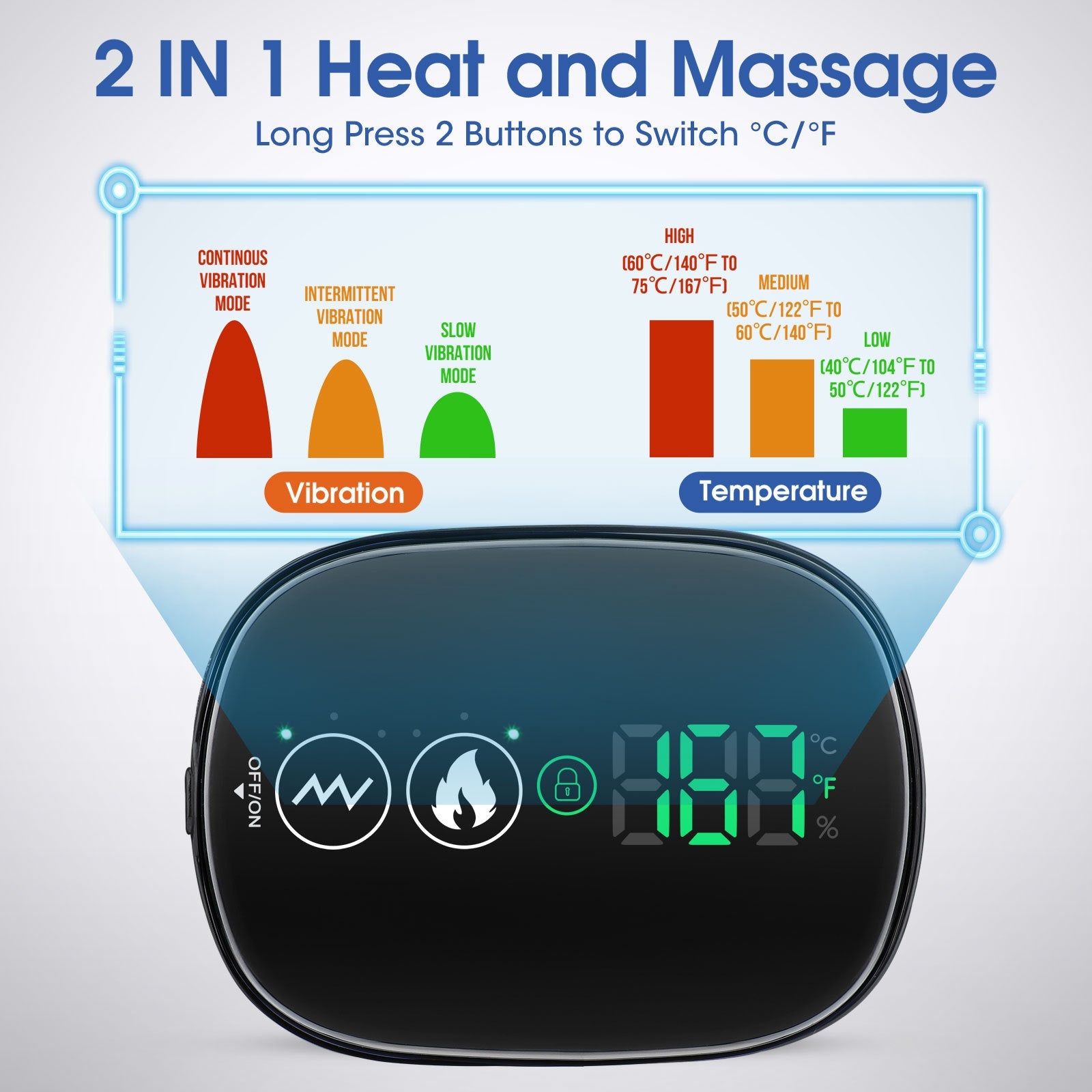 Touchscreen controller hole shaped shoulder protection electric heating shoulder protection heating vibration massager