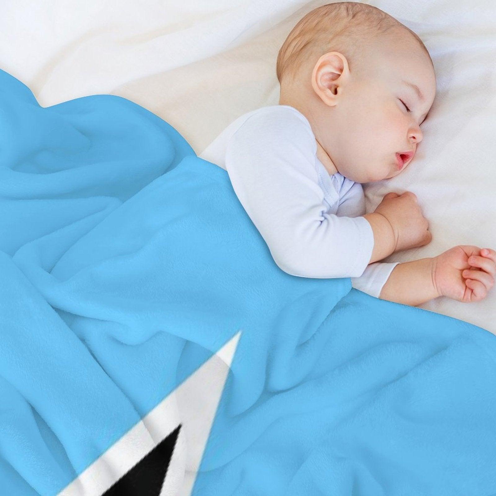 Saint Lucia Flag Throw Blanket
