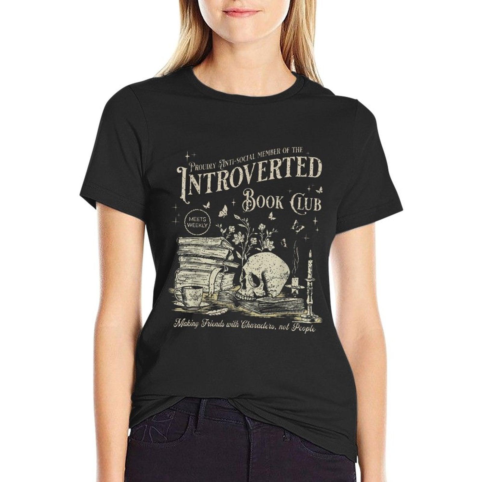 Retro Proud Anti Social Member Of Introverted Book Club  Moisture-wicking T-Shirt