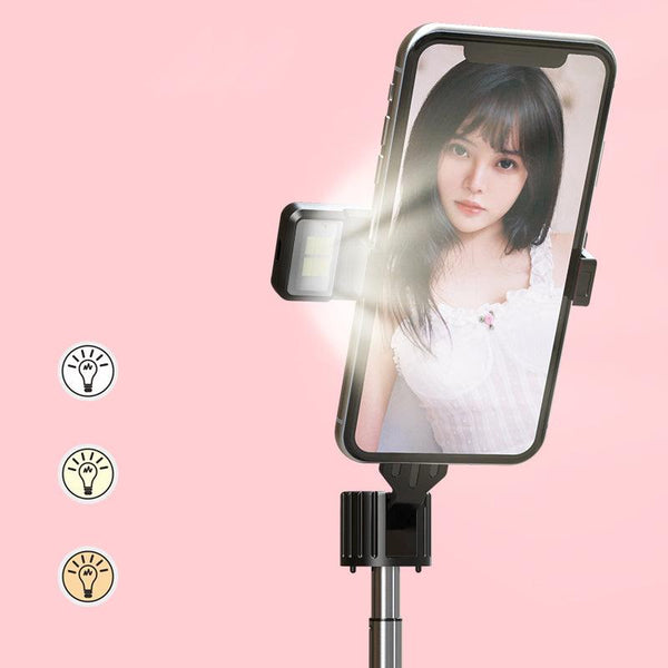 New P90 Series Tripod Reinforced Selfie Stick Outdoor Mobile Phone Live Support Dual Fill Light Selfie Stick