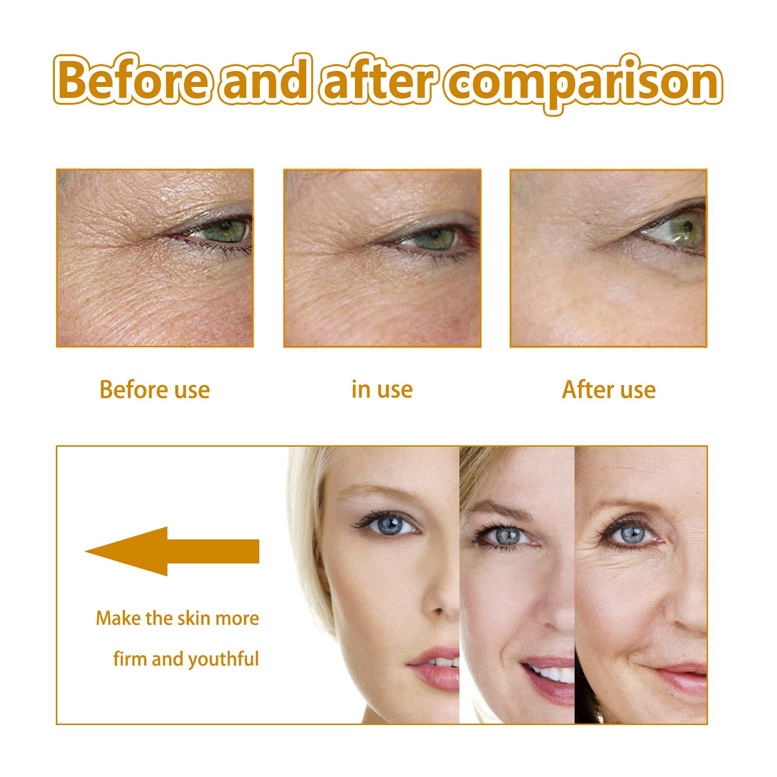 Collagen Anti-Wrinkle Serum, Hydrating And Smoothing Fine Lines, Firming Face And Elastic Moisturizing Skin Essence