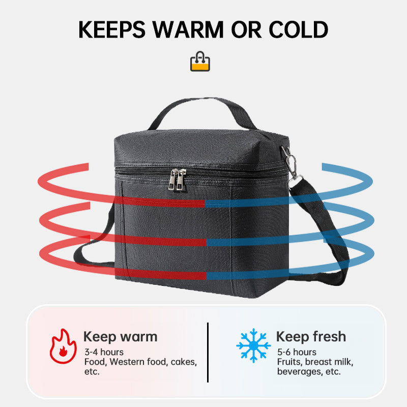 Women's lunch bag. Light, insulated, leak - proof, waterproof. Adjustable strap, reusable, for work, picnic, travel.