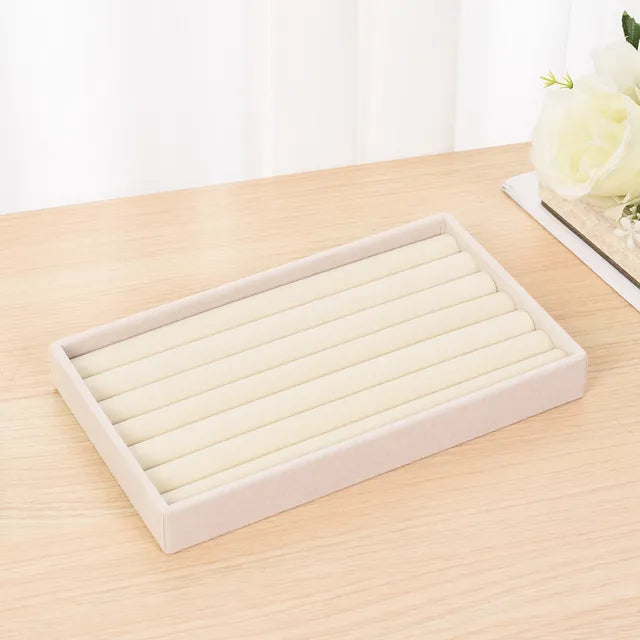 Plush jewelry storage box jewelry box rings earrings bracelets necklaces storage display shelf