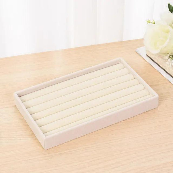 Plush jewelry storage box jewelry box rings earrings bracelets necklaces storage display shelf