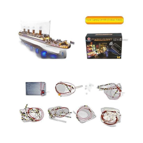 DIY building block lighting compatible with LEGO 10294 Titanic LED lights