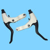 All Aluminum Alloy Mountain Bike Brake Handle Brake Handle Bicycle Disc Brake Accessories Brake Handle - Black and White