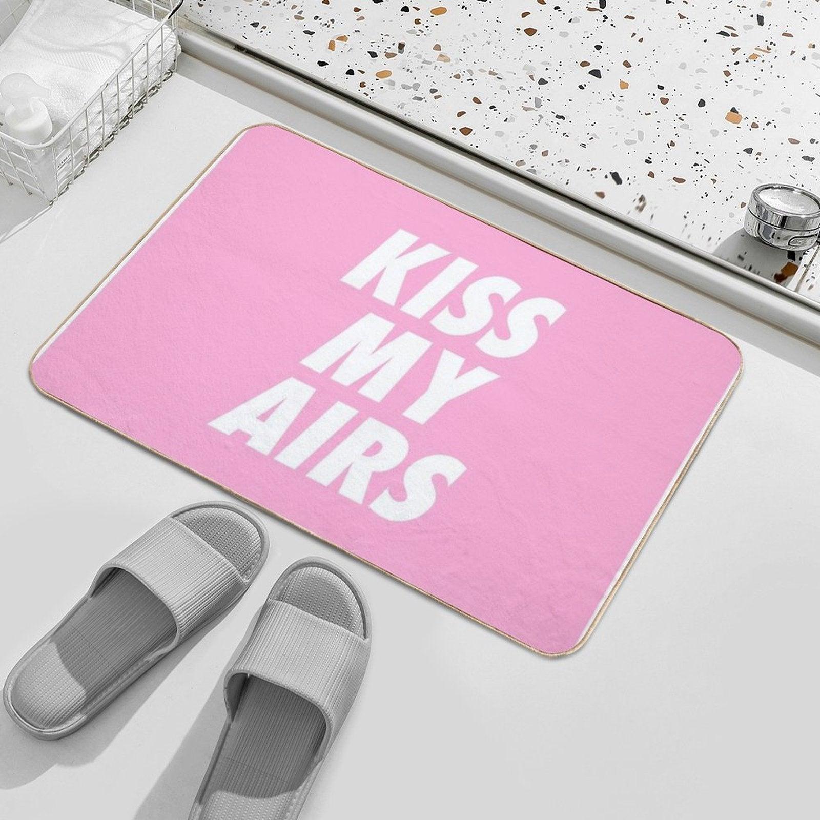 Kiss My Airs Sneaker Head Hype Pink & White Bath Mat