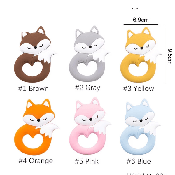 New Sets Baby Silicone Teether Rodent Silicone Animal Fox Teeth Chew Children Goods