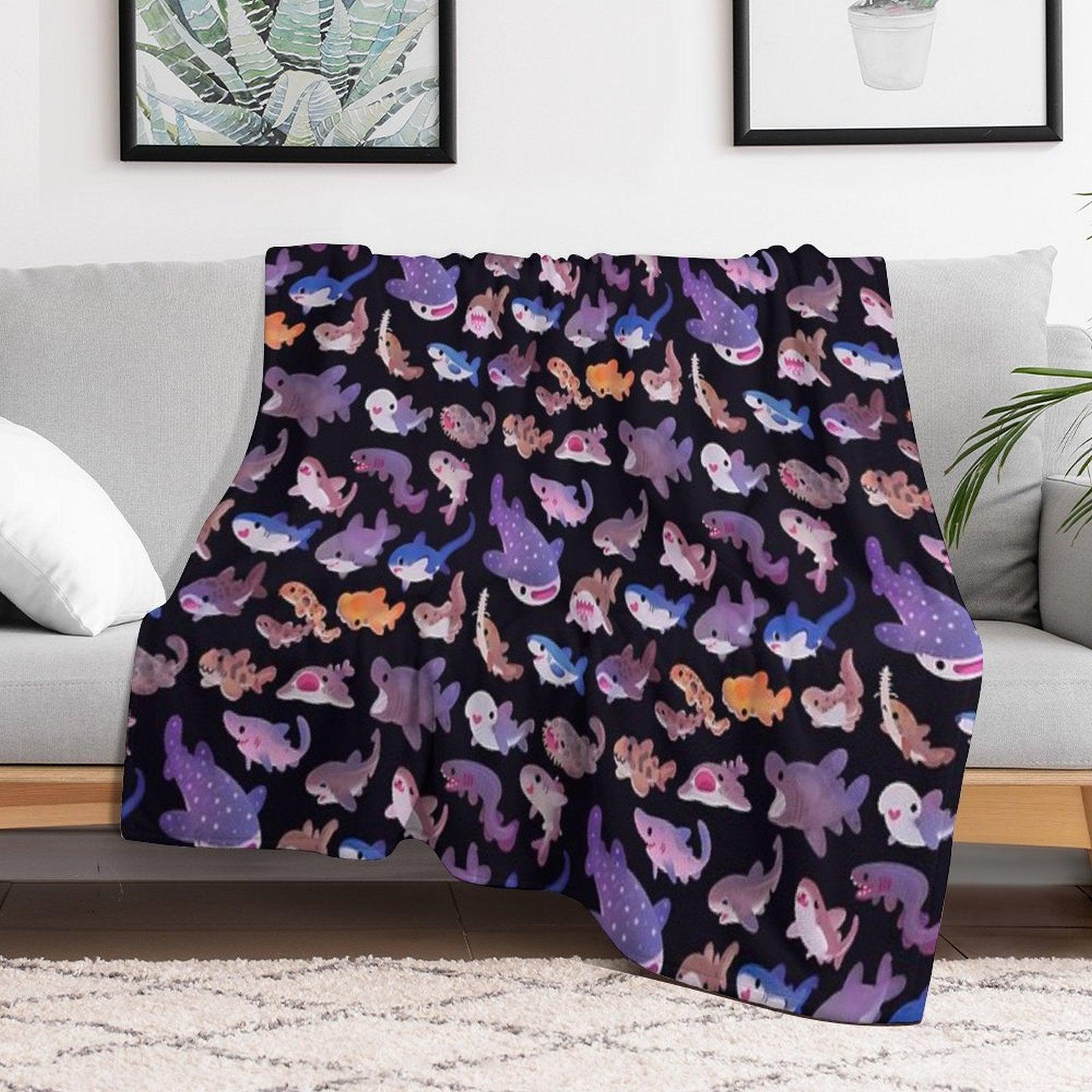 Shark Day Throw Blanket