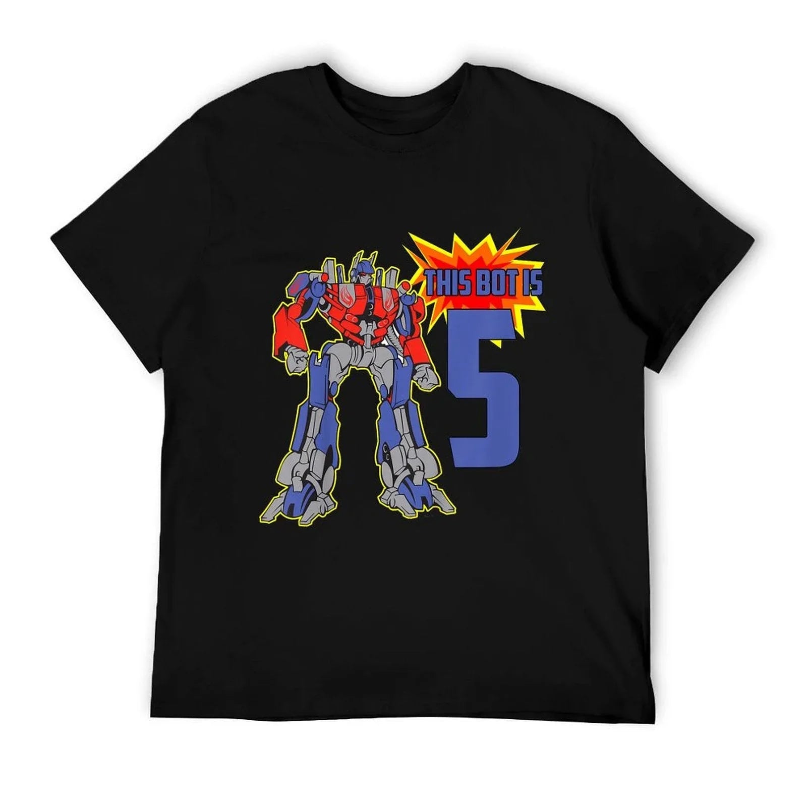 Kids 5th Birthday Bot Robot for 5 Yr Old Boys Girls T-Shirt