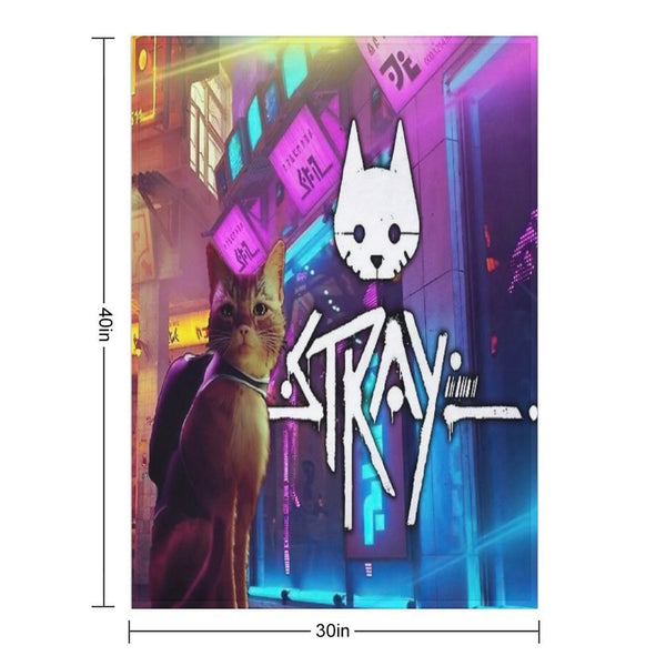 Stray Game Cat Sad Easy Care Throw Blanket