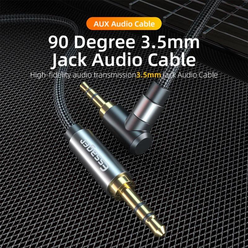 90Degree 3.5mm Right Angle AUX Audio Cable Jack For Headphone Extension Wire