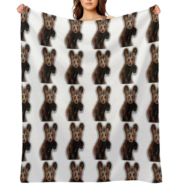 Cute Bear Drawing Throw Blanket