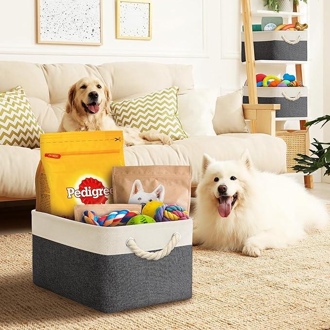 SIMPLE HOUSEWARE Large Fabric Storage Bin, 15.7