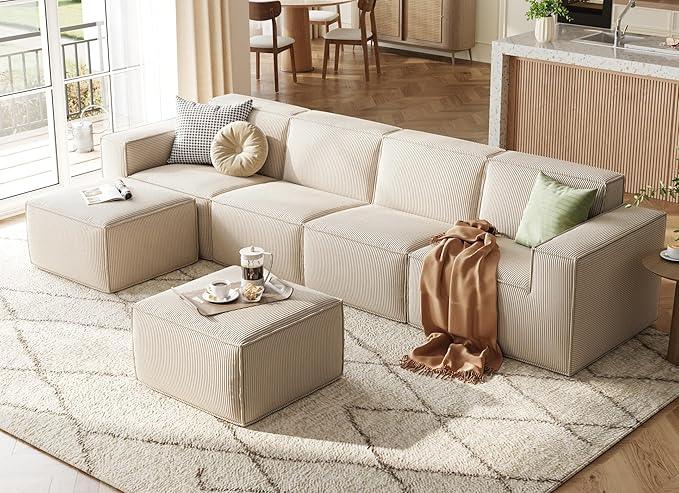 LINSY HOME Modular Sectional Sofa, 134