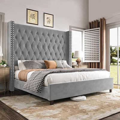 PaPaJet Queen Size Bed Frame with 61.4