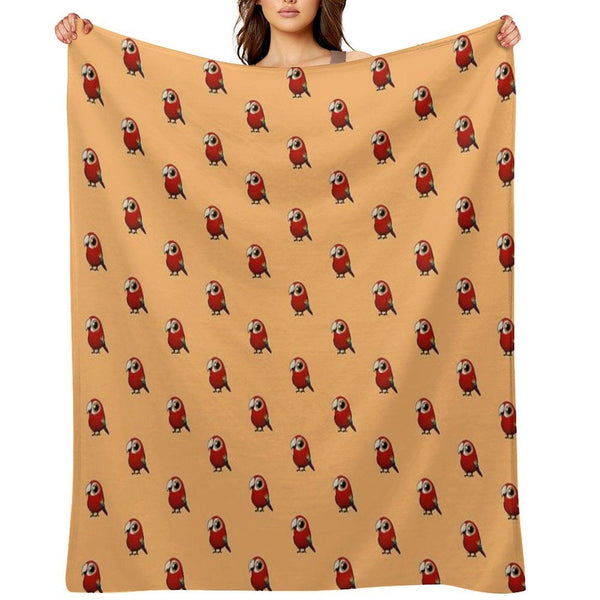 Cute Fat Macaw Throw Blanket