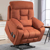 4 OKIN Motor Power Lay Flat Lift Recliner Chair for Elderly Adults Extra Large Recliners with Massage Heat, Adjustable Head-Back-Lumbar-Leg-Support, Extended Footrest, 2 Cup Holders